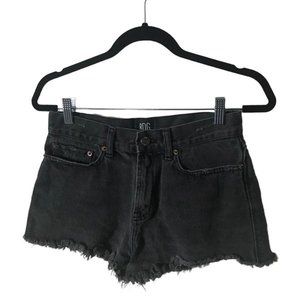 Urban Outfitters BDG black raw hem shorts size W27